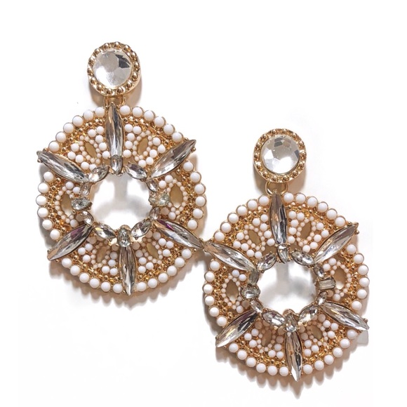 Rhinestone Statement Earrings - Picture 1 of 2